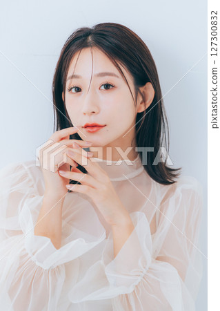 美麗的女人，化妝 127300832