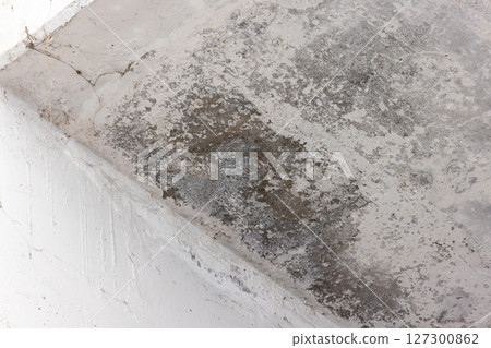 Flat roof leaked cause Ceiling stain, Ceiling water damage. 127300862