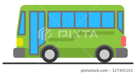 Illustration of a tourist bus for travel or a public shuttle bus for commuting 127301101