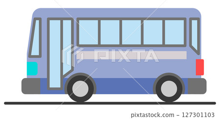 Illustration of a tourist bus for travel or a public shuttle bus for commuting 127301103