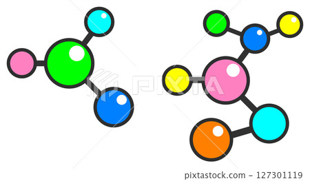 解釋分子鍵和 DNA 結構的生物技術插圖 127301119