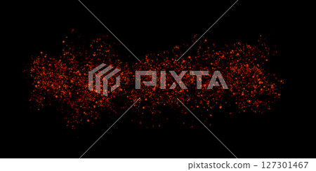 Spices, hot, red powder, abstract illustration material on black background Spices, hot, red powder, abstract illustration material on black background 127301467