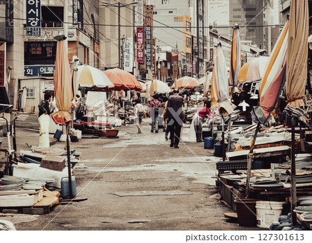 Busan Jagalchi Market Retro Image 127301613