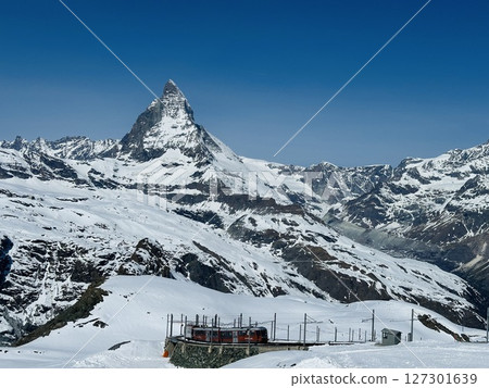 Matterhorn and Gornergratbahn from Gornergrat observation deck 127301639