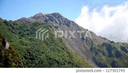 Heisei-shinzan mountain in Unzen @ Shimabara Nagasaki (wide panoramic view) Heisei-shinzan mountain in Unzen @ Shimabara Nagasaki (wide panoramic view) 127301745