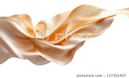 Elegant Flowing Fabric Abstract with Soft Curves and Swirling Patterns 127302407