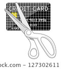 Scissors and cut up credit card (how to throw away a credit card) 127302611