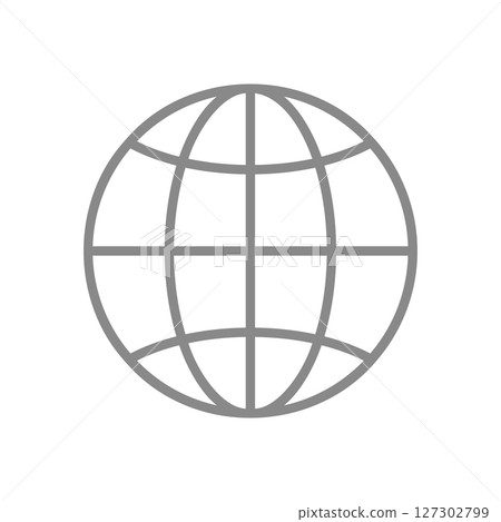 Simple globe icon_1 127302799