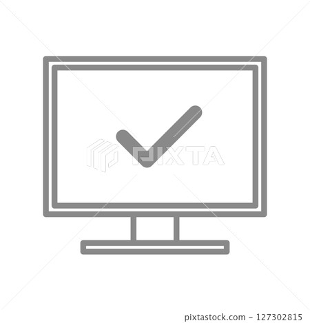 Display icon with a checkmark Display icon with a checkmark 127302815
