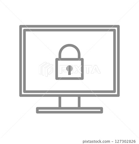 顯示帶有鎖定符號的圖標 127302826
