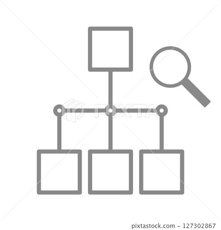 Simple tree diagram search icon Simple tree diagram search icon 127302867