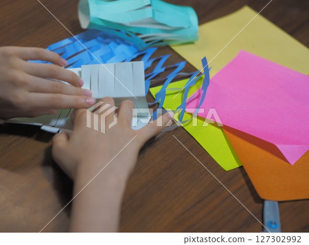 孩子親手製作七夕裝飾(網飾) 孩子親手製作七夕裝飾(網飾) 127302992