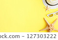 Summer holiday background with beach items. 127303222