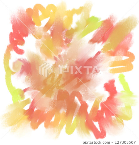 Pink and yellow colorful watercolor abstract illustration 127303507