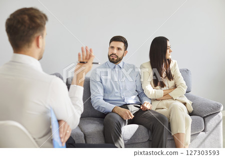 Couple Addressing Serious Relationship Problems In Therapy Couple Addressing Serious Relationship Problems In Therapy 127303593