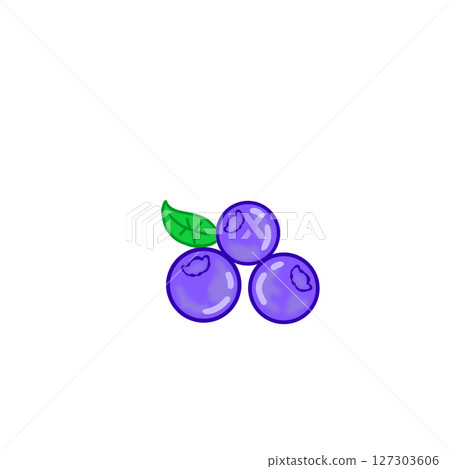 Simple blueberry fruit fruits 127303606