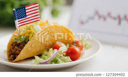 TACO TRADE American flag taco and vegetable plate 127304402