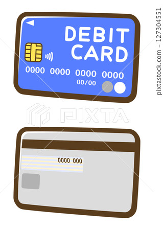 Debit card (front and back) Debit card (front and back) 127304551