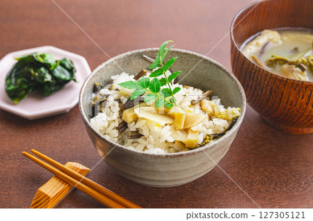 Bracken and hachiku wild vegetable rice Bracken and hachiku wild vegetable rice 127305121
