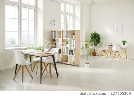 Modern Empty Meeting Room In Professional Office Workspace 127305209