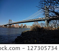 Bridge, sea, New York, USA, clear skies 127305734