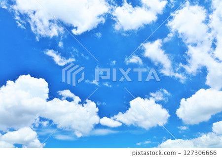 Summer blue sky and clouds 127306666