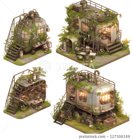 幻想遊戲的廢棄研究設施材料 127308189