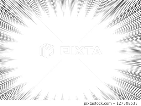 Concentrated line monochrome 127308535