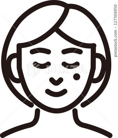 Icon Cosmetic medicine Cosmetic surgery Medical Person Woman Mole Wart Pictogram Illustration Material 127308950