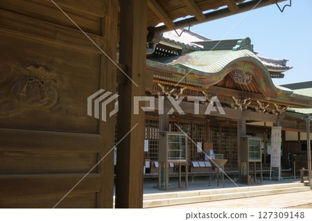甚目寺觀音塔內部、大德院、從山門看到的正殿 127309148