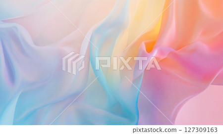 Soft Pastel Fabric Waves with Subtle Gradient and Gentle Movement. 127309163