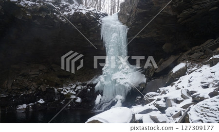 The frozen waterfall of Sengataki The frozen waterfall of Sengataki 127309177