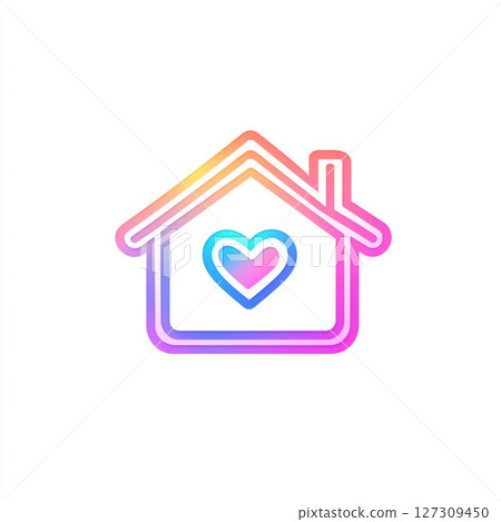 Simple house icon, vector material 127309450