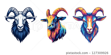 Vibrant Goat Head Designs Artistic Animal Portraits for Inspiration Vibrant Goat Head Designs Artistic Animal Portraits for Inspiration 127309926