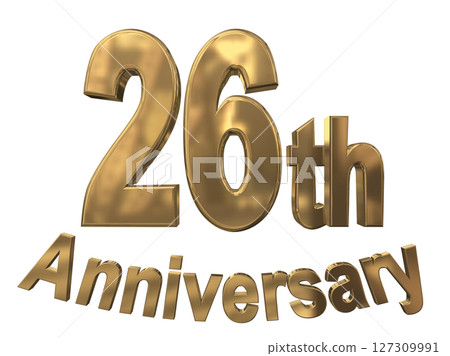 3DCG text "26th Anniversary/26th Anniversary Mark Sparkle" 3DCG text "26th Anniversary/26th Anniversary Mark Sparkle" 127309991