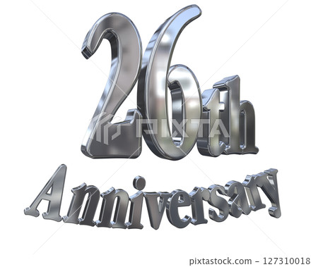 3DCG文字“26週年/26週年紀念馬克·斯帕克” 3DCG文字“26週年/26週年紀念馬克·斯帕克” 127310018