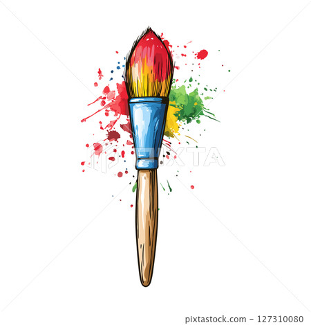 Vibrant Paintbrush Artistic Expression Creative Inspiration 127310080