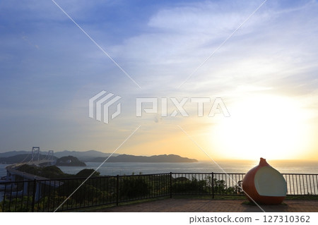 Hyogo Prefecture Onaruto Bridge Memorial Museum Naruto Bridge as seen from Uzu no Oka 127310362