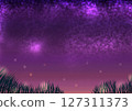 草原和夜空中閃耀的星星 127311373