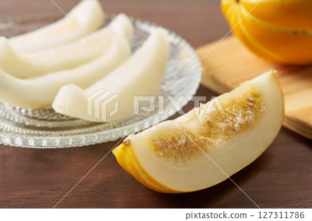 韓國夏季水果 Chamae (참외) 的形象 韓國夏季水果 Chamae (참외) 的形象 127311786