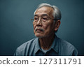 AI-generated images of the worries of elderly people living alone 127311791