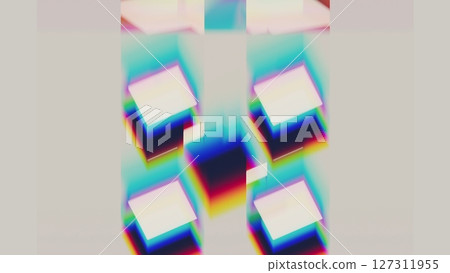 Colorful abstract background of cubes and squares Colorful abstract background of cubes and squares 127311955