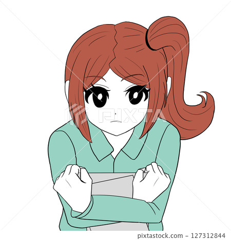 Girl holding documents 127312844