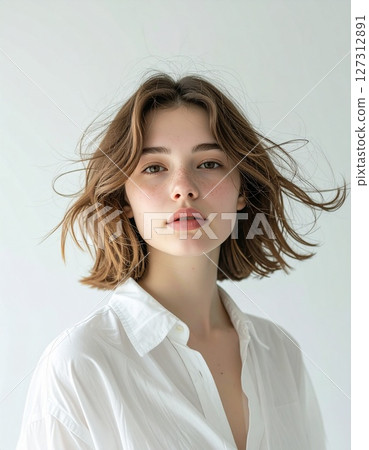 Young lady's face Young lady's face 127312891