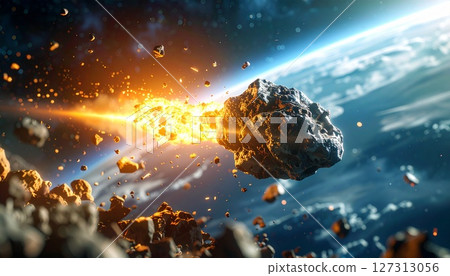Falling meteorite Falling meteorite 127313056