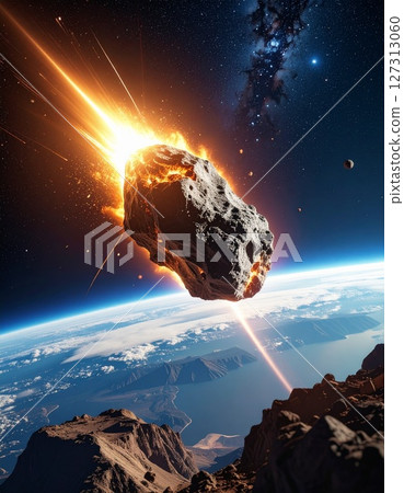 Falling meteorite Falling meteorite 127313060