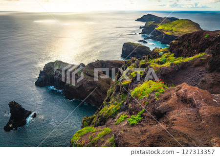 Amazing view with Atlantic Ocean on the Sao Lourenco peninsula Amazing view with Atlantic Ocean on the Sao Lourenco peninsula 127313357