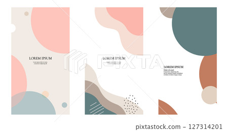 3 套抽象的背景設計（向量素材） 127314201