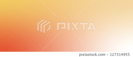 Warm gradient grainy background. Sunny autumn gradation template. Vector bright fall backdrops with blur noise effect. Soft ombre orange yellow. Sun light abstract graphic design 127314955