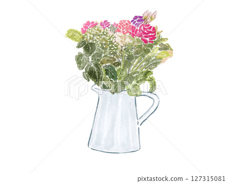 花瓶裡的一束康乃馨 127315081